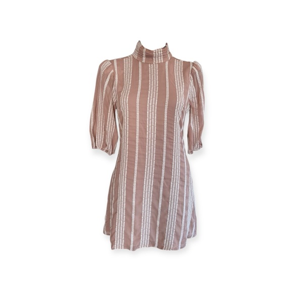 House of Harlow 1960 Dresses & Skirts - House of Harlow 1960 Striped Mini Dress in Tan and White